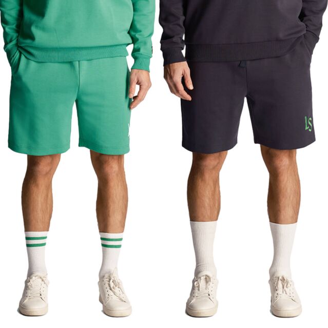 Lyle & Scott Mens 2024 LS Logo Sweat Golf Slim Fit Cotton Blend Shorts