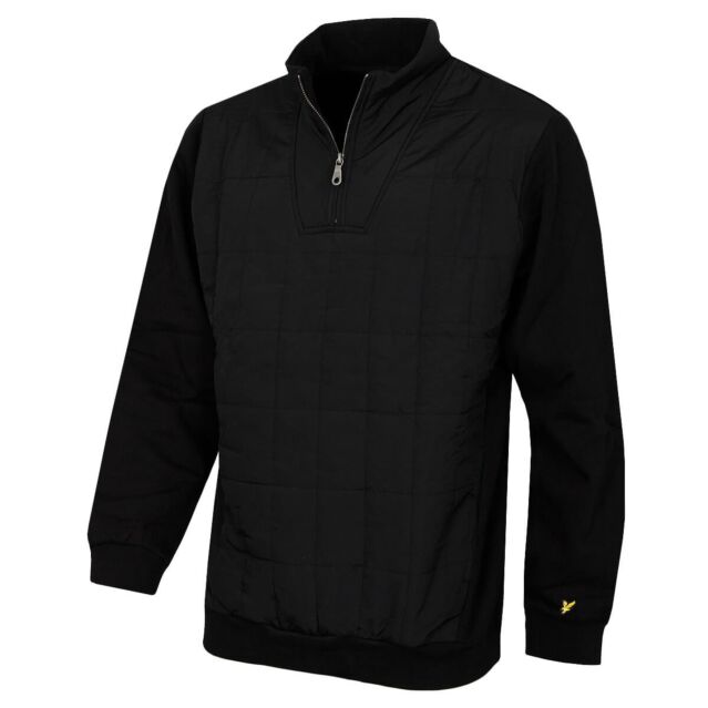 Lyle & Scott Mens Hybrid Quilted Breathable Quarter Zip Sweater