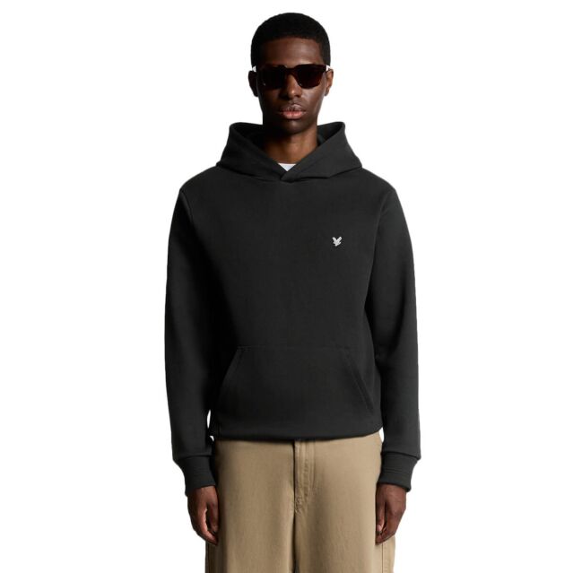 Lyle & Scott Mens 2025 Diagonal Weave Adjustable Hood Soft Pullover Golf Hoody