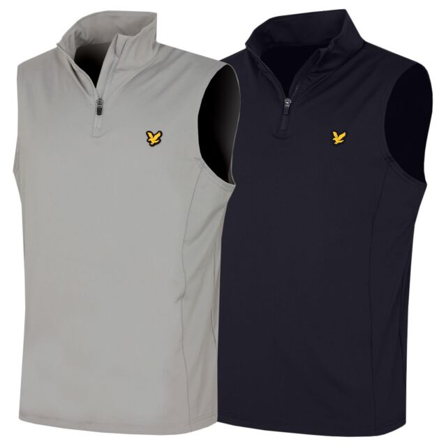 Lyle & Scott Mens 2026 Core Quarter Zip Midlayer Lightweight Stretch Golf Vest