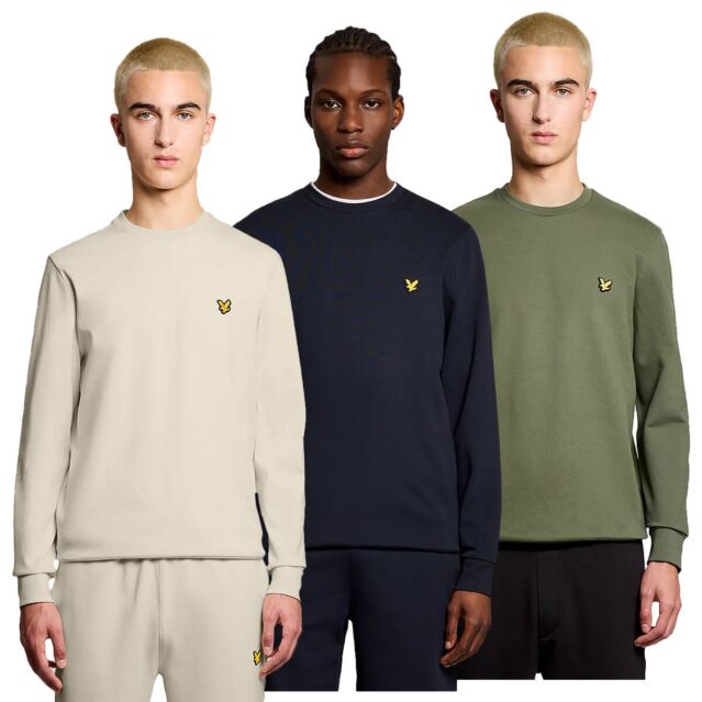 Lyle & Scott Mens Crew Neck Fly Fleece Durable Versatile Golf Sweater