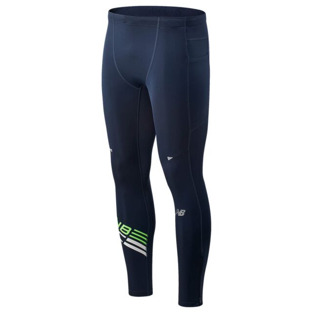 New Balance Mens Printed Impact Run Zip Pocket Matte Joggers Tights