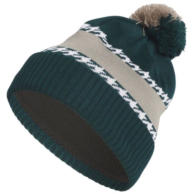 adidas Golf Mens 2025 COLD.RDY 3 Stripes Traditional Knit Classic Pom Hat