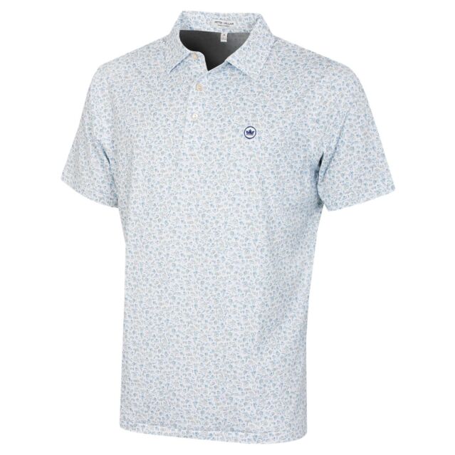 Peter Millar Mens Fat Tuesday Performance Self Collar Golf Polo Shirt