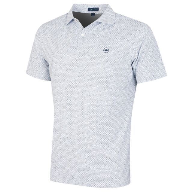 Peter Millar Mens Staccato Performance Edwin Spread Collar Golf Polo Shirt