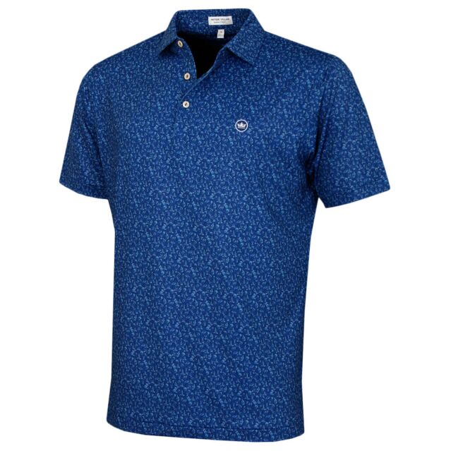 Peter Millar Mens 2025 Wine Country Performance Golf Stretch Jersey Polo Shirt