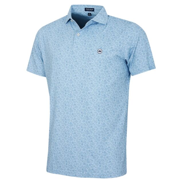 Peter Millar Mens 2025 Botanical Performance Golf Stretch Jersey Polo Shirt