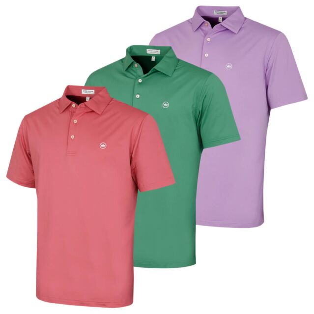 Peter Millar Mens 2026 Solid Performance 4 Way Stretch Wicking Golf Polo Shirt