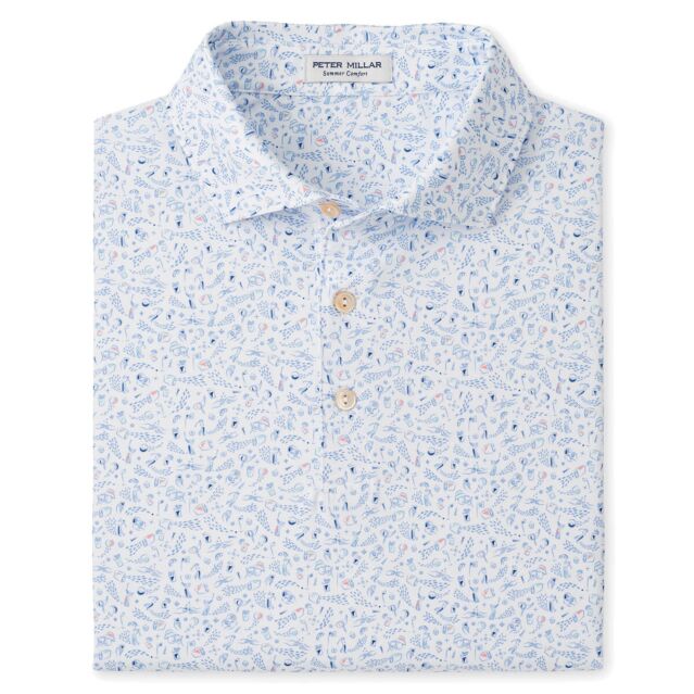 Peter Millar Mens 2026 Nice Shot Performance Stretch Wicking Golf Polo Shirt