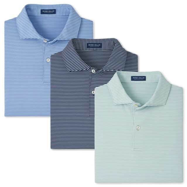 Peter Millar Mens 2026 Ballad Performance Stretch Wicking Golf Polo Shirt