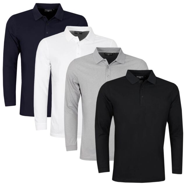 Long sleeve golf polo shirts mens shop