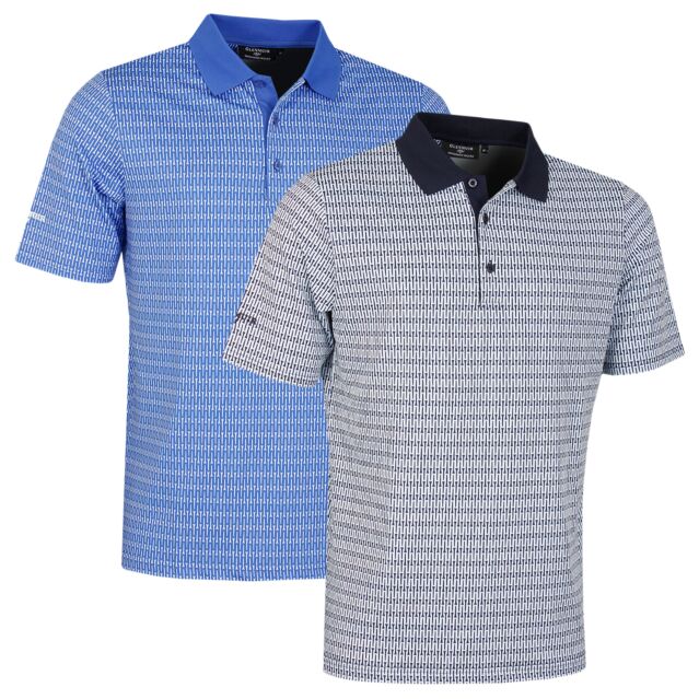 Glenmuir Mens Pitlochry Moisture Wicking UV Protection Golf Polo Shirt