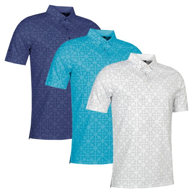 Glenmuir Mens 2025 Eagle Moisture Wicking Breathable Stretch Golf Polo Shirt