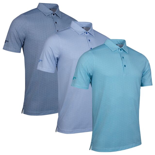 Glenmuir Mens Carrbridge Moisture Wicking Breathable Golf Polo Shirt