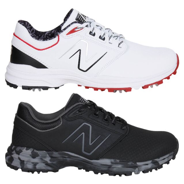 New Balance Mens 2024 Brighton Waterproof Microfibre Leather Spiked Golf Shoes