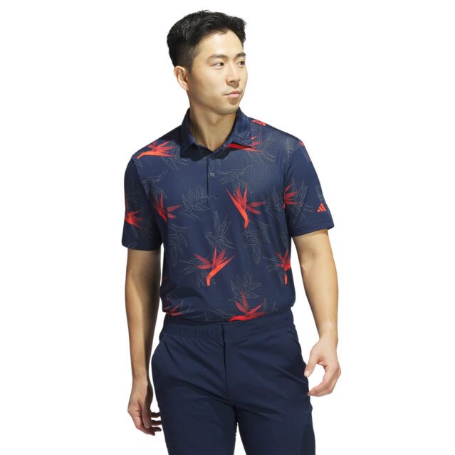 adidas Golf Mens Oasis Mesh Lightweight Breathable Stretch Polo Shirt