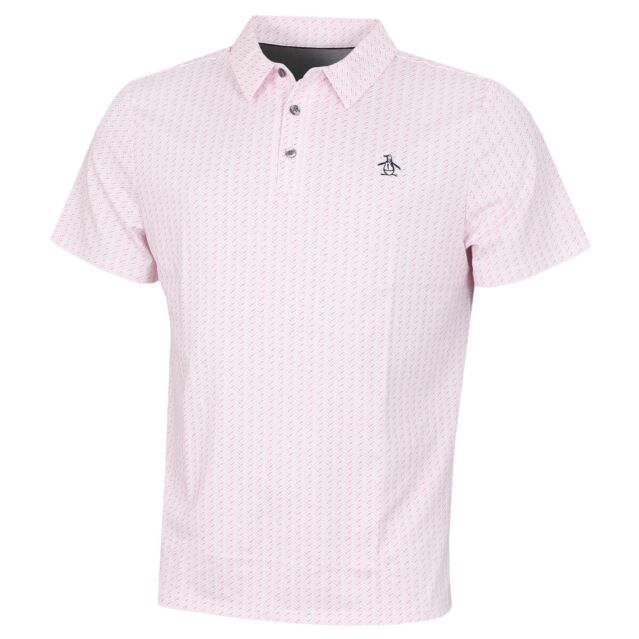 Original Penguin Mens Keepin' It Real Stretch 3 Button Golf Polo Shirt
