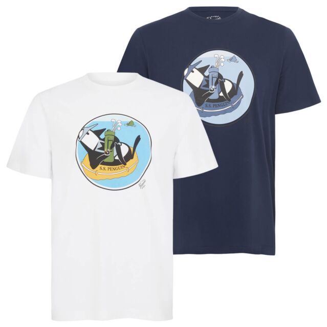 Original Penguin Mens Shipwreck Pete Graphic Print Cotton Golf T-Shirt