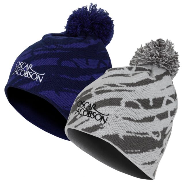 Oscar Jacobson Mens Memphis Thermal Insulated Knitted Golf Bobble Hat