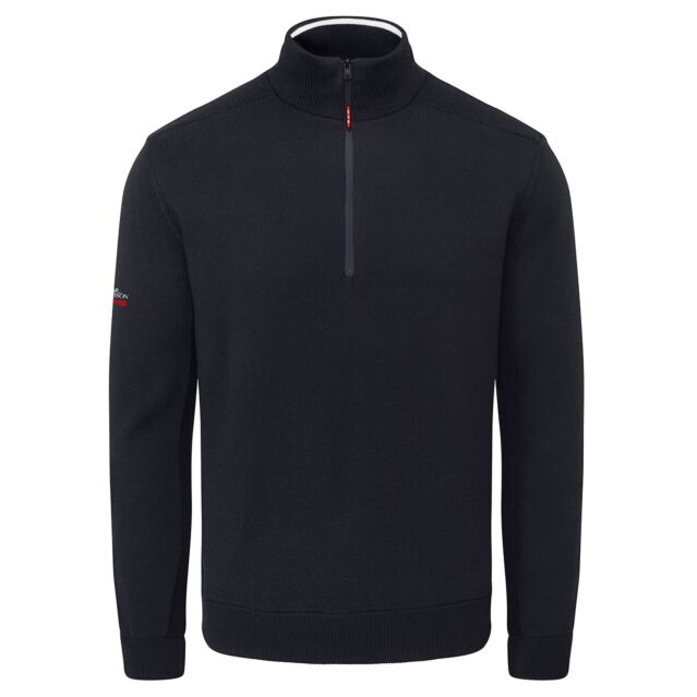 Oscar Jacobson Mens Rumsey Merino Wind Resistant Golf Sweater - Main Image