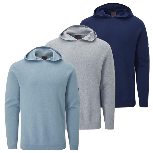 Oscar Jacobson Mens 2025 Kennedy Knitted Super Soft Lightweight Versatile Hoody