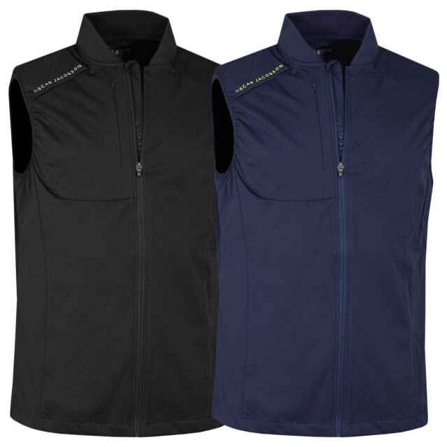 Oscar Jacobson Mens Rowland Lightweight Full Zip Stretch Golf Gilet