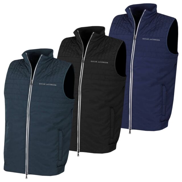 Oscar Jacobson Mens Hodgson Windproof Thermal Quilted Golf Gilet