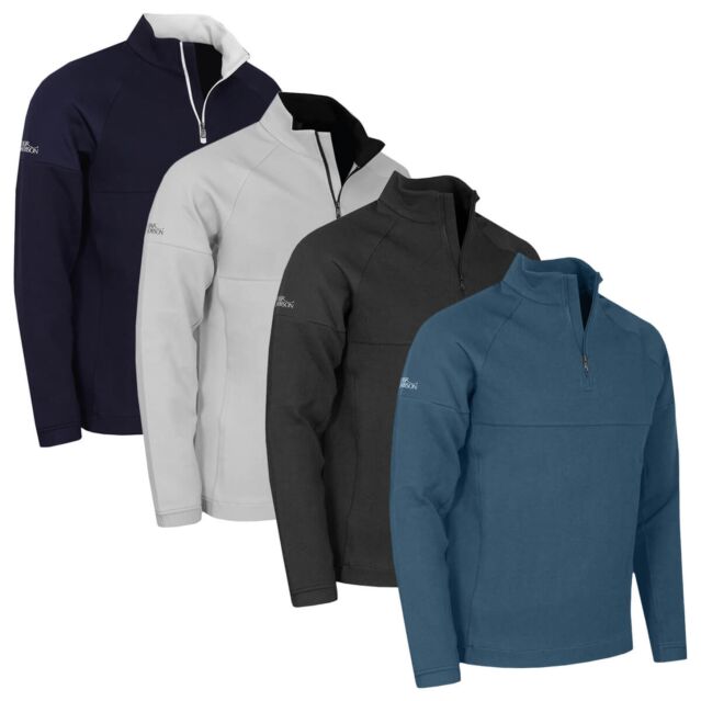 Oscar Jacobson Mens Lockhart Wicking Breathable Golf Sweater
