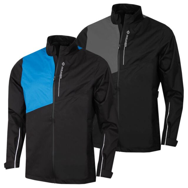 Oscar Jacobson Mens 2025 Greylands Waterproof Lightweight Full Zip Golf Jacket