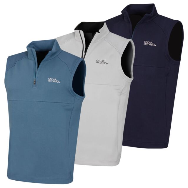 Oscar Jacobson Mens Lockhart Tour Sleeveless Midlayer Vest Golf Gilet