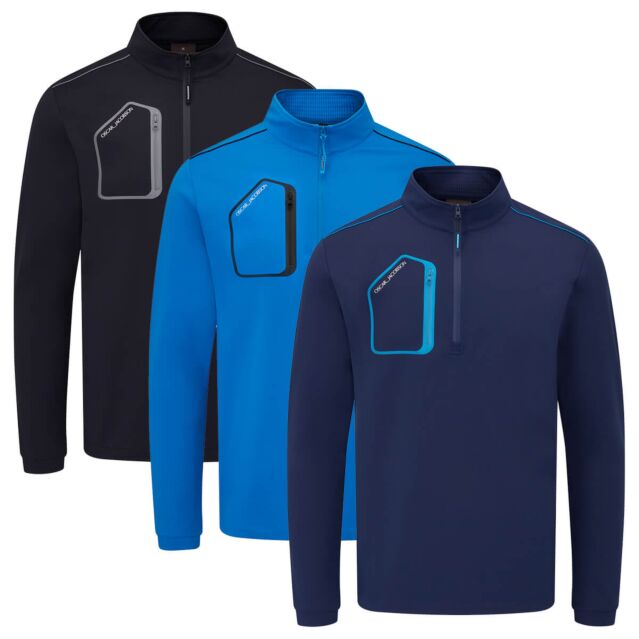 Oscar Jacobson Mens Hastings Bonded Pocket Comfortable Golf Sweater