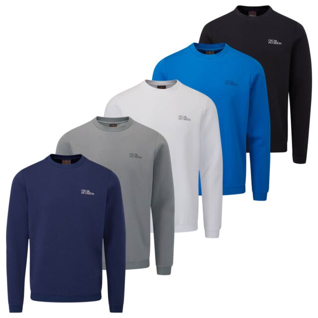 Oscar Jacobson Mens 2025 Johnstone Tour Comfortable Stretch Fabric Golf Sweater