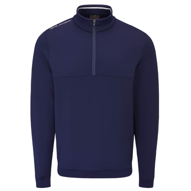 Half Zip Oscar Jacobson Orson Lined Sweater Oscar Jacobson Mens