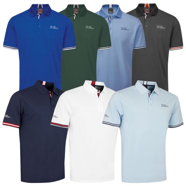 Oscar Jacobson Mens Durham Tour 4 Way Stretch Golf Polo Shirt