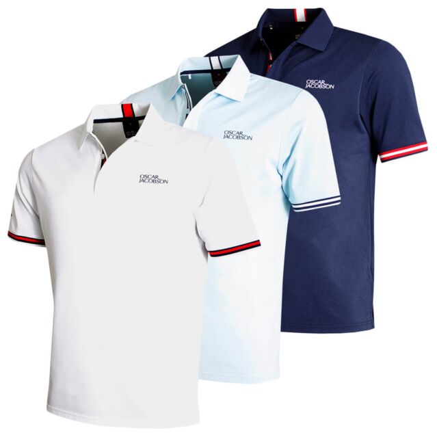 Oscar Jacobson Mens Durham Tour Four Way Stretch Golf Polo Shirt