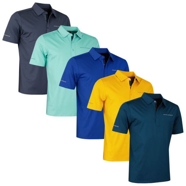 Oscar Jacobson Mens Chap II Tour Breathable Golf Polo Shirt