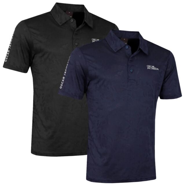 Oscar Jacobson Mens Fairmile Lightweight Stretch Fabric Golf Polo Shirt