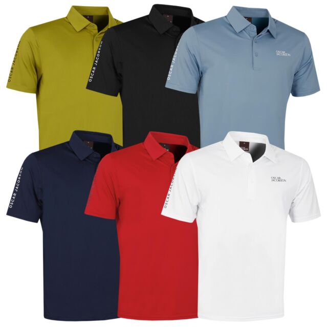 Oscar Jacobson Mens 2024 Bullock Tour Stretch Fabric UPF 50+ Golf Polo Shirt