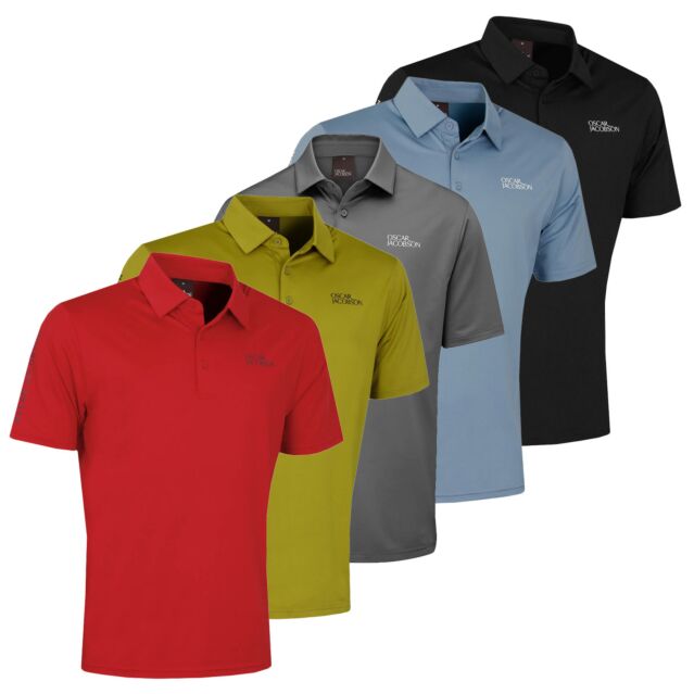 Oscar Jacobson Mens 2025 Bullock Tour Stretch Fabric UPF 50+ Golf Polo Shirt
