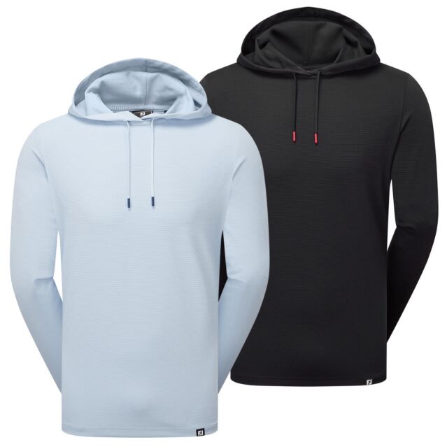 Footjoy Mens 2025 Ottoman Jacquard 4-Way Stretch Moisture Wicking Hoodie Hoody