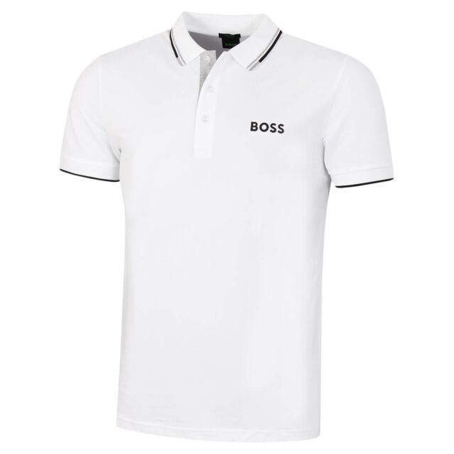Hugo Boss Mens Paddy Pro Polo Shirt - White - L