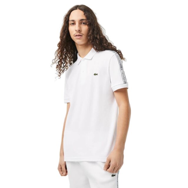 Lacoste Mens PH5075 Rubber Buttons Stretch Branded Tape Casual Polo Shirt