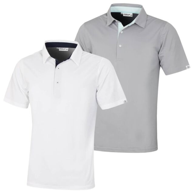 Proquip Mens Pro-Tech Peached Moisture Wicking Golf Polo Shirt