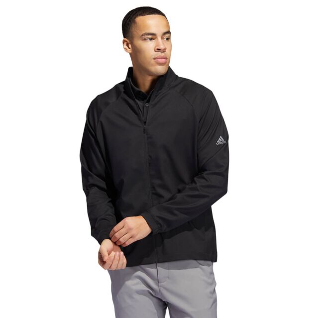 adidas Golf Mens Core Primegreen Recycled Raglan Sleeves Full Zip Jacket