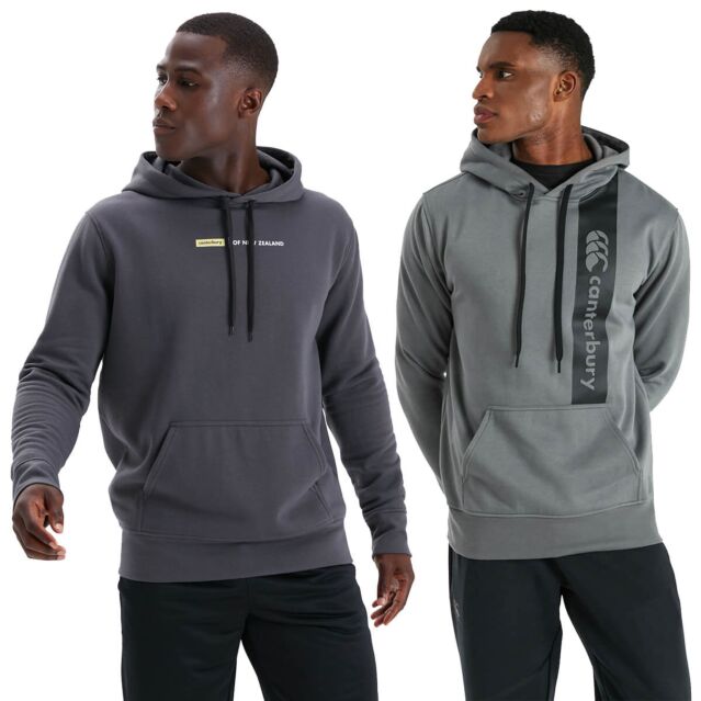 Canterbury Mens Over Head Breathable Cosy Cotton Blend Fleece Hoody