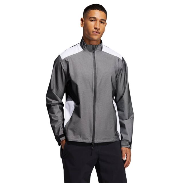 adidas Golf Mens RAIN.RDY Zip Laminated Water Repellent Jacket