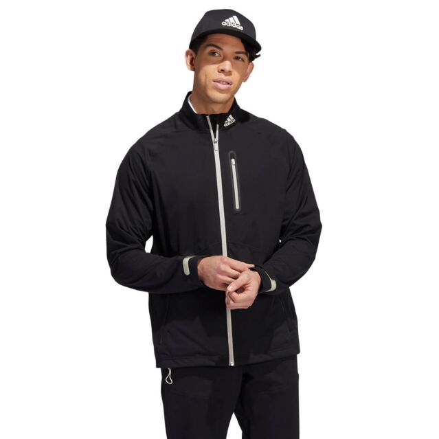 adidas Golf Mens RAIN.RDY Zip Laminated Water Repellent Jacket