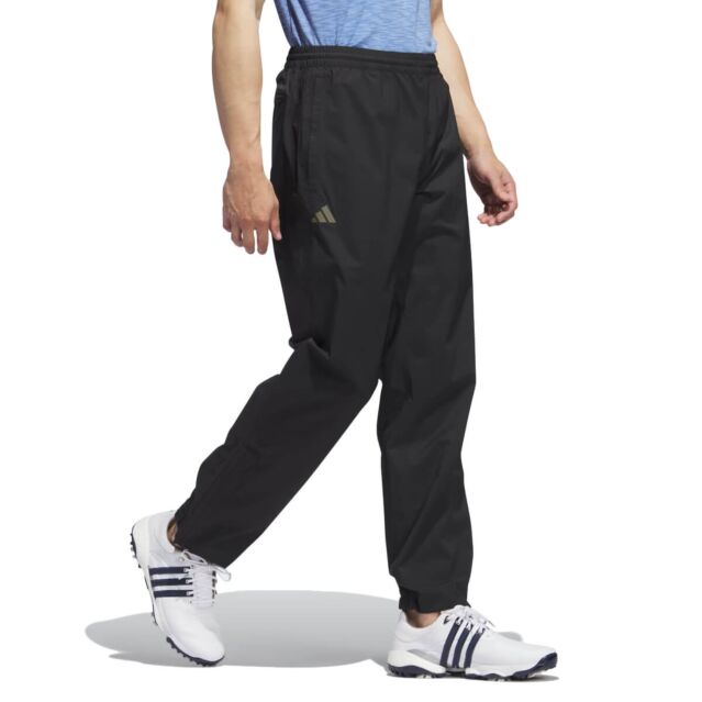 adidas Golf Mens 2024 RAIN.RDY Pant Lightweight Elastic Waist Trousers