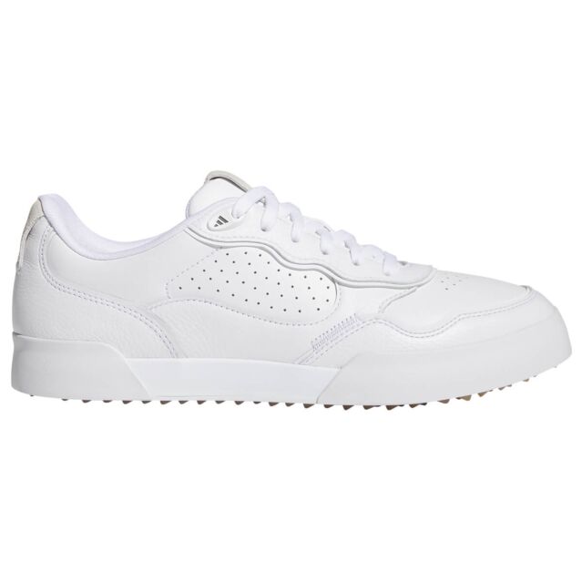 adidas Golf Mens 2025 RETROCROSS 25 Leather Perforated Spikeless Golf Shoes