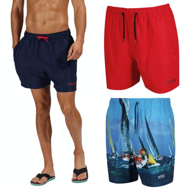 Regatta Mens Mawson II Pockets Quick Dry Adjustable Mesh Liner Swim Shorts